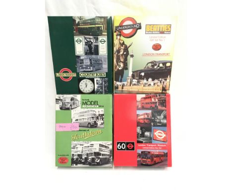 Four EFE Exclusive First Editions 1/76 scale limited edition bus sets, includes Beatties of London Set. Appear M and boxed. 