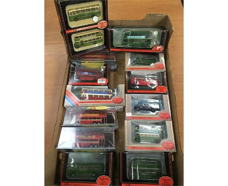 Quantity of EFE 1/76 scale diecast London buses, includes #15621 AEC Routemaster London Transport British Railways/ TWA. Appe