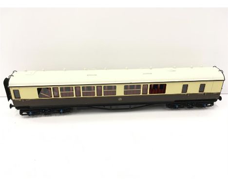 LAWRENCE Scale Models Brass Kit built GWR Chocolate and Cream 1st/3rd Composite Guard # 6407. Built by Derek Lawrence and pai