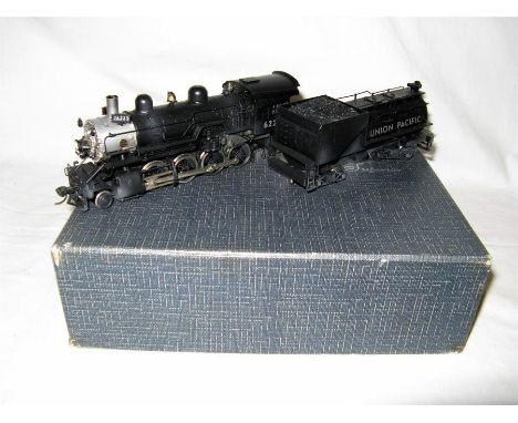 UNITED Scale Models HO Brass custom painted and lightly weathered Black and Silver Union Pacific 2-8-0 and 4 axle Tender # 62