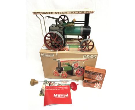 Mamod Steam Tractor TE1A, appears G with accessories and fuel tablets in G box. 