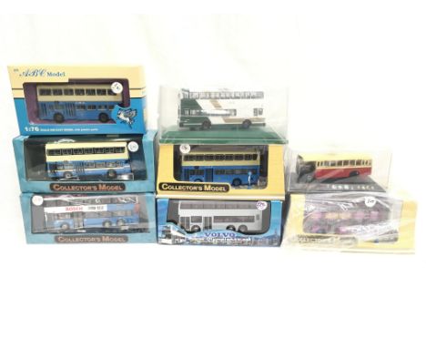 Selection of 1/76 scale Chinese diecast buses by Collector's Model, ABC and one other, includes ABC New Lantao Bus Co. (1973)