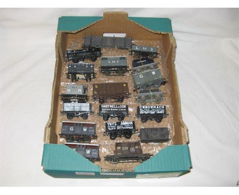 18 x Kit Built 00 Goods Wagons by various makers mostly with scale couplings. Good to Good Plus.