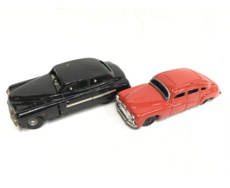 JNF (US Zone, Germany) Indicator Car: clockwork tinplate model in black with chrome parts, detailed tin printed interior, two