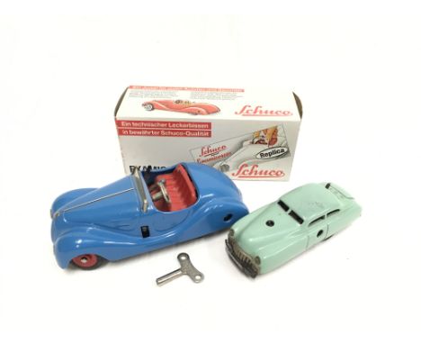 Schuco Examico 4001 Replica model, length 14cm. E, boxed and in working order with key and instructions. Together with a Schu