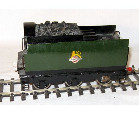 An 0 Gauge 2R Brass Kit Built Fine Scale BR Green Bullied Tender ONLY. Missing an Axle Box. Otherwise well built but would be