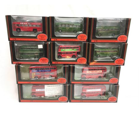 Ten EFE Exclusive First Editions 1/76 scale London Transport buses, includes Bromley Pageant of Motoring 1999 RML Routemaster