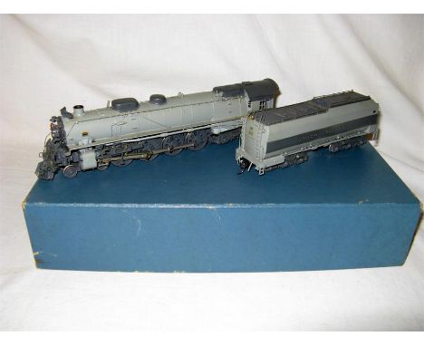 UNITED Scale Models HO custom painted Brass Union Pacific Grey FEF-1 4-8-4 and 6 axle Tender #809. Made by Atlas. Excellent P