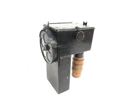Wartime Naval Signalling Lantern, c.1942, lid interior reads 'Admiralty Pattern 1038/ Lantern, Signalling, Portable For V/S [