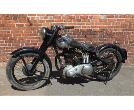 AN HISTORIC 1949 ARIEL  MOTORCYCLE 'SFO 774', petrol, 500cc, red/black, engine no. DJ1609, vin/chassis/frame no. RF2895, curr