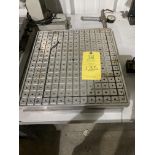 Aluminum vacuum hold-down plate with gauge, 17.5 in x 16 in