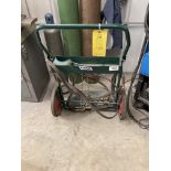 LOT OF tank cart, oxygen & acetylene gauge with hoses and 3 tanks
