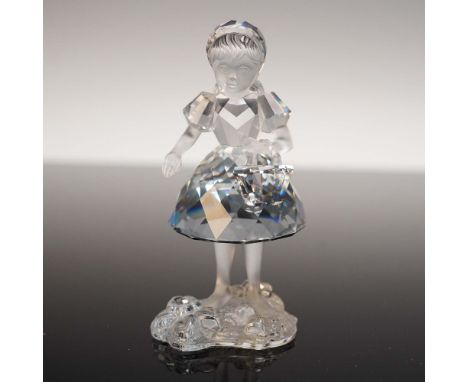 This enchanting Swarovski crystal figurine portrays Little Red Riding Hood from the beloved Fairy Tales collection, designed 