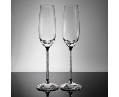 These Swarovski Crystalline toasting flutes were designed by Steven Weinberg and originally launched as part of the Selection