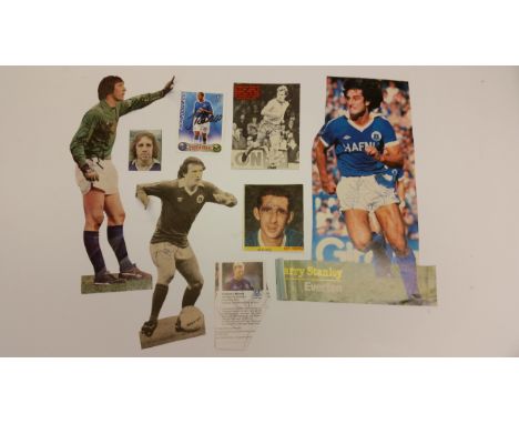 FOOTBALL, signed selection, mainly magazine &amp; newspaper photos, inc. Everton, Leicester City; Kelly, Young, Simms, Wallin