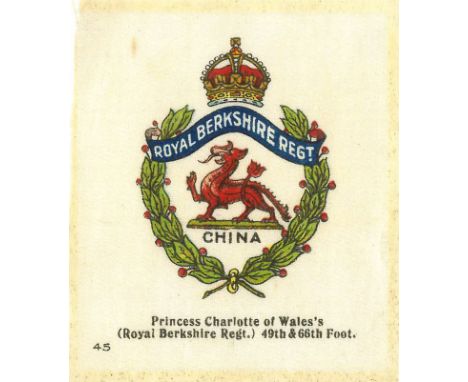 PHILLIPS, Crests &amp; Badges of the British Army, large silks, slight duplication, some dark edges (printing error), FR to V