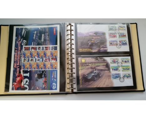 MOTOR RACING, selection, inc. stamps, commemorative covers, photos, biography slips; Nigel Mansell, Stirling Moss, Lewis Hami
