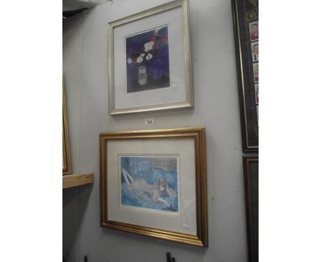 A framed limited edition print and 1 other