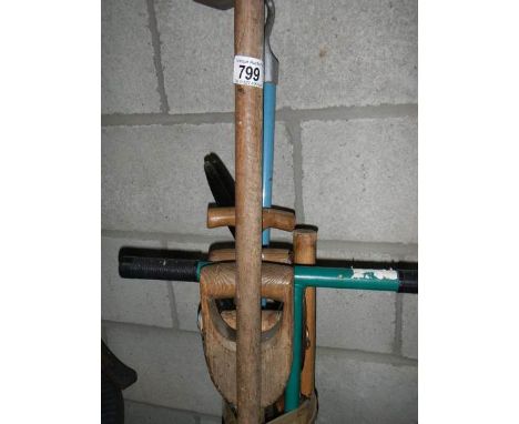 A quantity of garden tools.