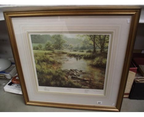A framed and glazed Limited Edition print 'Memories of Summer' signed by David Dipnall