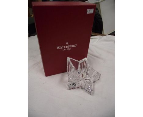 A Waterford crystal glass Votive star trinket pot/bowl with box