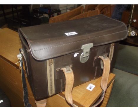 A vintage leather case