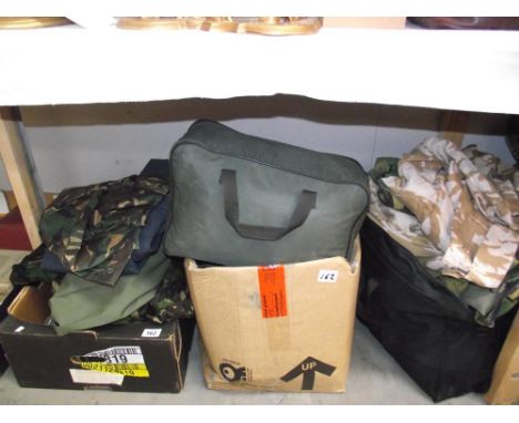 A large quantity of Army clothes etc.