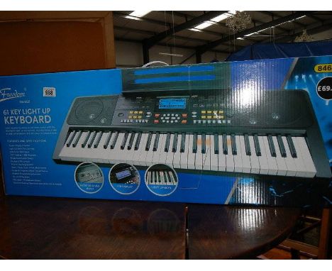 A 61 key light up keyboard.