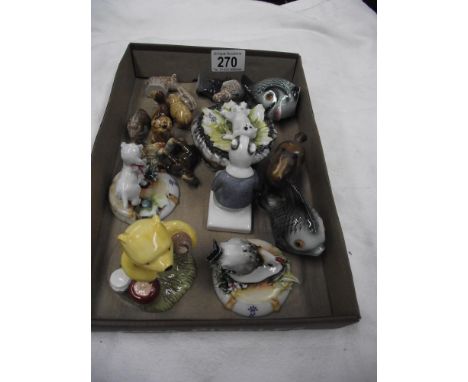 A box of miscellaneous items including Goebel &amp; Royal Doulton Winnie The Pooh etc.