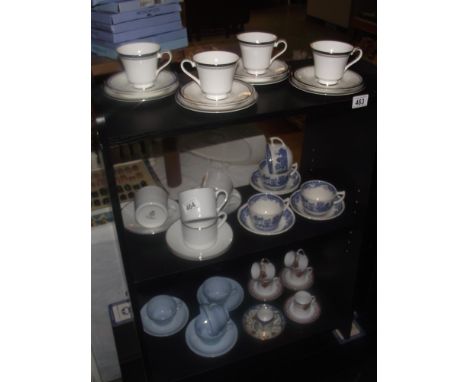 Quantity of Royal Doulton cups and saucers, Royal Worcester etc.