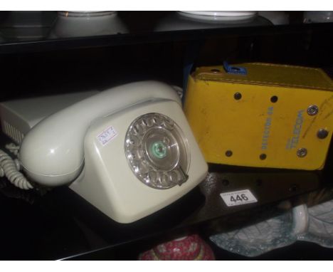 A vintage dial telephone and a BT detector 4A
