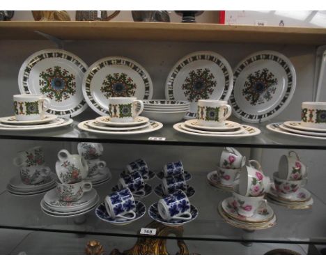 A vintage Jon Anton 24 piece dinner set and 3 other tea sets