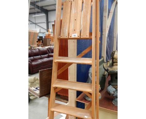 A wooden ladder.