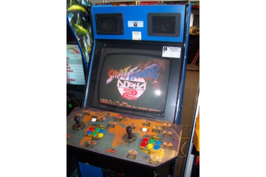 Street Fighter Alpha 2 Fighting Arcade Game Item Is In Used