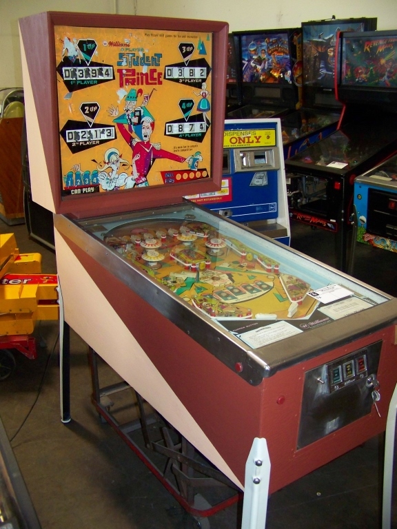 STUDENT PRINCE PINBALL MACHINE WILLIAMS E.M. Item is in used condition. Evidence of wear and com