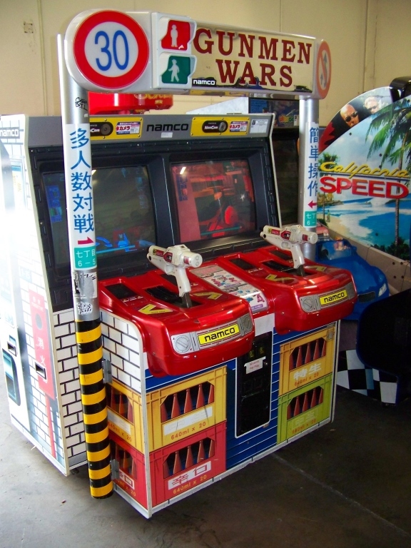 GUNMEN WARS TWIN SHOOTER ARCADE GAME NAMCO Item is in used condition ...