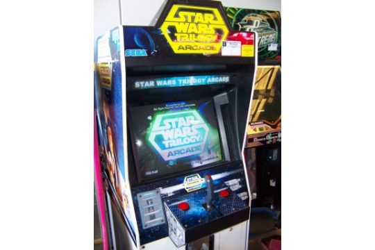 Star Wars Trilogy Upright Arcade Game Sega Item Is In Used