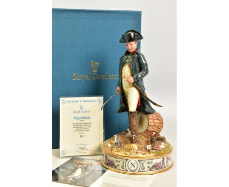 A ROYAL DOULTON LIMITED EDITION FIGURE, 'Napoleon' HN3429, modelled by Alan Maslankowski, No 507/1500, signed to base Michael