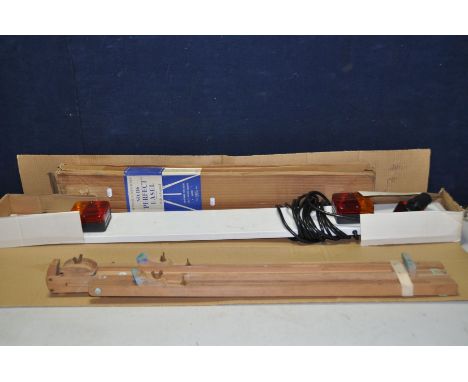 A VINTAGE LUCAS TRAILER LIGHT BAR with seven pin multi plug and a Windsor and Newton's No. 116 Perfect Easel both in original