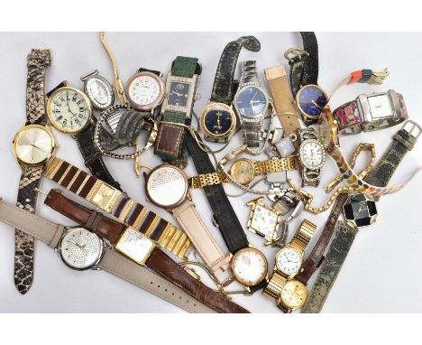 A BAG OF ASSORTED FASHION WRISTWATCHES, to include ladies and gent watches in a variety of styles, to include names such as '