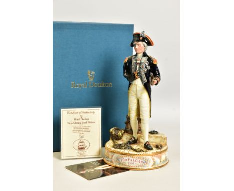 A ROYAL DOULTON LIMITED EDITION FIGURE, 'Vice-Admiral Lord Nelson' HN3489,. Modelled by Alan Maslankowski, No370/950, signed 