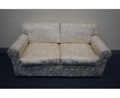 A GAINSBOROUGH LIMITED CREAM UPHOLSTERED SOFA BED, length 170cm