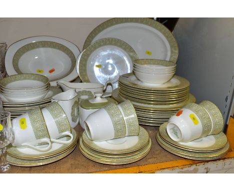 ROYAL DOULTON 'SONNET' PART DINNER SERVICE, comprising six tea cups and saucers, six 16.5cm plates (two seconds), eight break