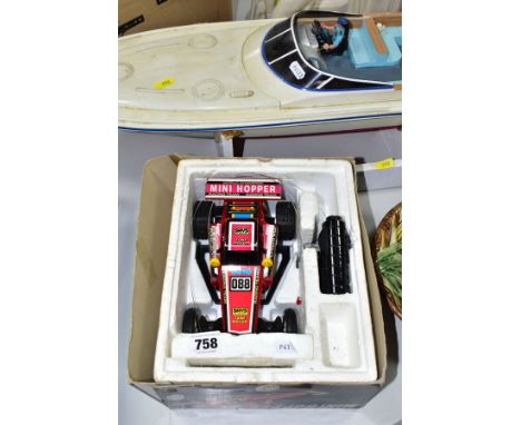 A BOXED TAIYO RADIO CONTROL MINI HOPPER DUNE BUGGY, not tested, playworn condition but appears complete, with remote control,