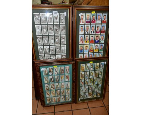 CIGARETTE CARDS - FRAMED &amp; ONE PRINT, seven sets of cigarette cards (framed), Will's Fish and Bait 1 - 25 (2), 26 - 50, W