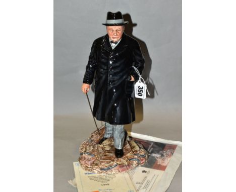 A ROYAL DOULTON LIMITED EDITION FIGURE, 'Winston S.Churchill' HN3433, No.1999/5000 modelled by Alan Maslankowski, height 30cm