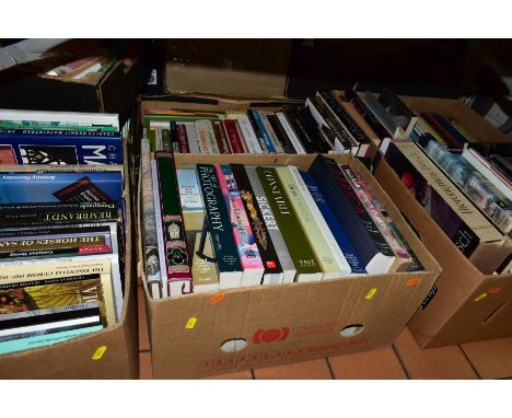FIVE BOXES OF BOOKS, HARD AND PAPERBACKS, to include Royal Academy of Arts titles, 'Sickert', Africa the Art of a Continent',