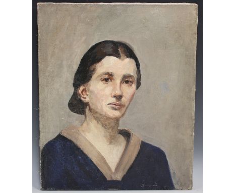 French School - Half Length Portrait of a Lady, early 20th century oil on canvas, indistinctly signed, 46cm x 38cm.Buyer’s Pr