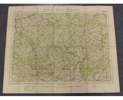 Ordnance Survey (publishers) - 'Tournai', colour lithograph folded and backed onto linen, published by Ordnance Survey for th