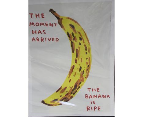 David Shrigley - 'The Moment has Arrived', offset lithograph, published by Shrig Shop circa 2021, 80cm x 60cm.Buyer’s Premium